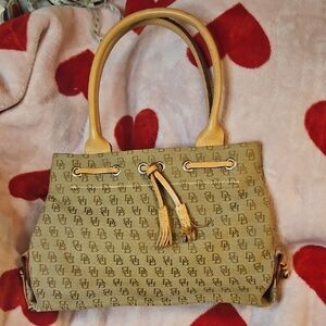 Dooney & Bourke Brown Logo Shoulder Bag